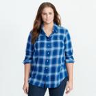 Ralph Lauren Lauren Woman Plaid Cotton Twill Shirt