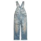 Ralph Lauren Striped Cotton Denim Overall Harris Wash