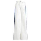 Ralph Lauren 143 Striped Wide-leg Jean Rinsed White