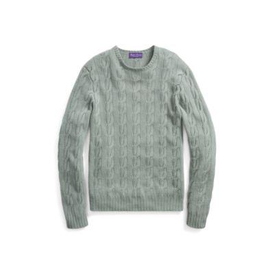 Ralph Lauren Cable-knit Cashmere Sweater Light Moss