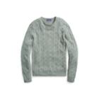 Ralph Lauren Cable-knit Cashmere Sweater Light Moss