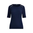 Ralph Lauren Zip-shoulder Jersey Top Navy