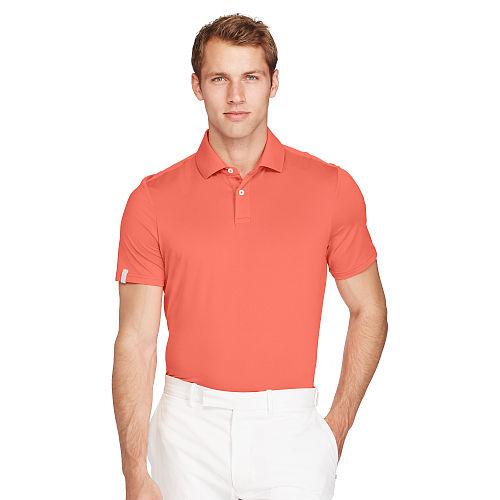 Ralph Lauren Rlx Golf Custom-fit Performance Polo Coral Glow