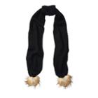 Ralph Lauren Lauren Knit Pom-pom Scarf Black