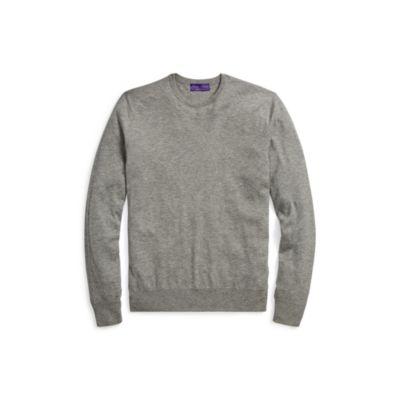 Ralph Lauren Cashmere Crewneck Sweater Classic Grey Heather