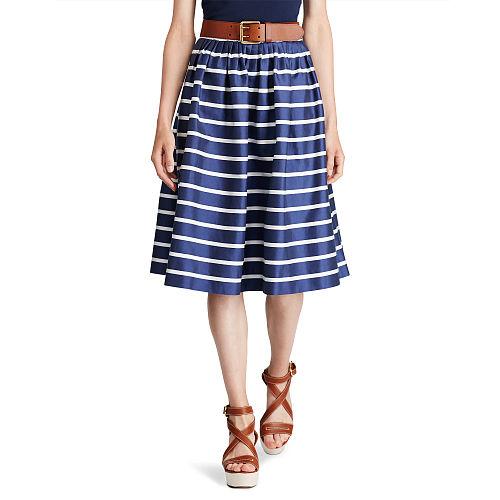 Polo Ralph Lauren Striped A-line Skirt Blue/white