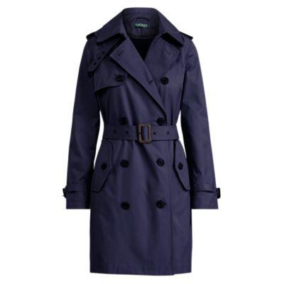 Ralph Lauren Cotton-blend Trench Coat Dk Navy