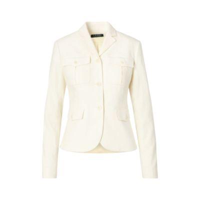Ralph Lauren Herringbone Safari Jacket Herbal Milk