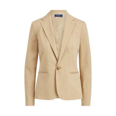 Ralph Lauren Stretch Cotton Twill Blazer Tan