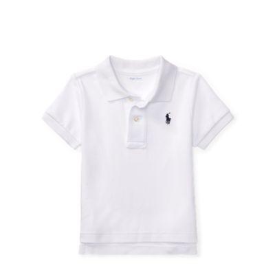 Ralph Lauren Cotton Interlock Polo Shirt White 6m