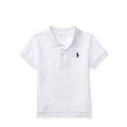 Ralph Lauren Cotton Interlock Polo Shirt White 6m