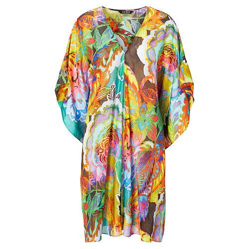 Ralph Lauren Lauren Floral Flutter-sleeve Dress Multi
