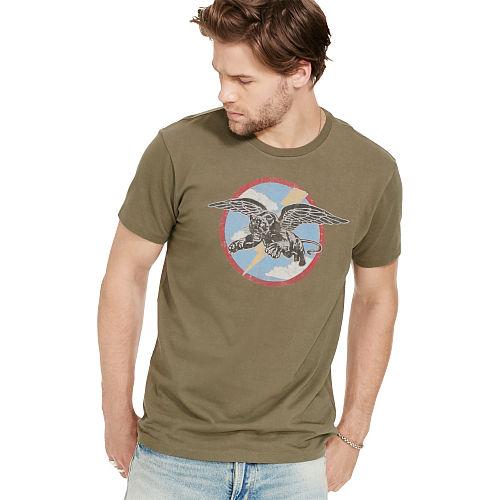 Ralph Lauren Denim & Supply Cotton Jersey Graphic Tee Trail Mix