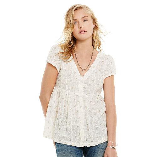 Ralph Lauren Denim & Supply Floral Button-front Blouse Abbie Floral