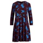 Ralph Lauren Fit-and-flare Jersey Dress Plum/riverside Blue 2p