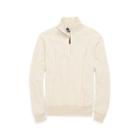 Ralph Lauren Cotton Mesh Half-zip Sweater Expedition Dune Heather