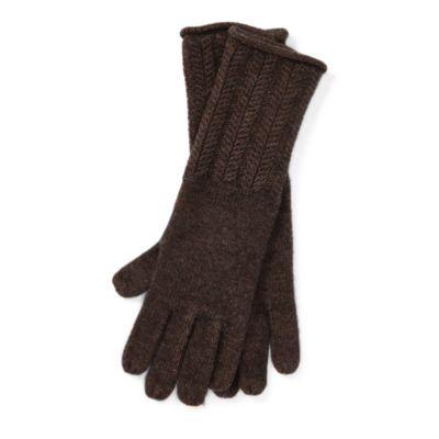 Ralph Lauren Wool-blend Herringbone Gloves Warm Brown Hthr