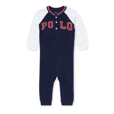 Ralph Lauren Cotton Mesh Henley Coverall French Navy 3m