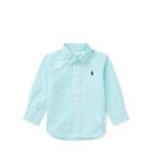 Ralph Lauren Striped Stretch Cotton Shirt Turquoise Multi 6m