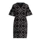 Ralph Lauren Geometric-print Crinkled Dress Polo Black 6p