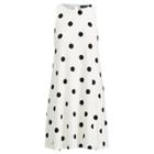 Ralph Lauren Polka-dot Jersey A-line Dress Cream/blk