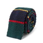 Ralph Lauren Striped Knit Wool Tie Navy/green/red