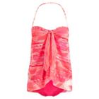 Ralph Lauren Ikat Mesh-overlay One-piece Coral