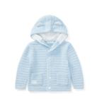 Ralph Lauren Bear-hood Cotton Cardigan Beryl Blue 6m
