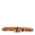 Polo Ralph Lauren Leopard-print Haircalf Belt Brown Multi