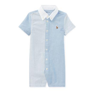 Ralph Lauren Cotton Oxford Fun Shortall Blue Multi 3m
