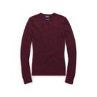 Ralph Lauren Slim Cable Cashmere Sweater Aged Wine