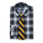 Ralph Lauren Slim Fit Plaid Poplin Shirt 2732 Forest/yelow Multi
