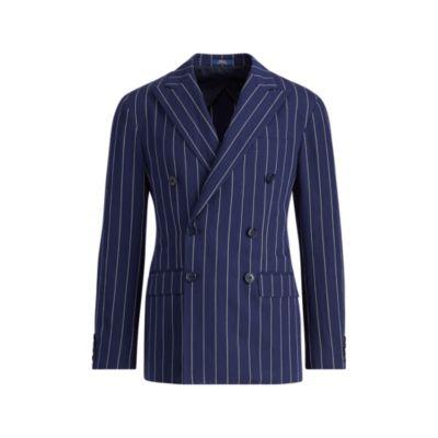 Ralph Lauren Morgan Cotton-blend Sport Coat Navy And White