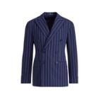 Ralph Lauren Morgan Cotton-blend Sport Coat Navy And White