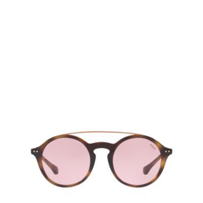 Ralph Lauren Keyhole-bridge Sunglasses Dark Havana-violet Lens