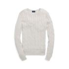 Ralph Lauren Cable-knit Cotton Sweater Stone Grey