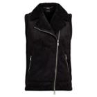 Ralph Lauren Faux-shearling Zip Vest Polo Black