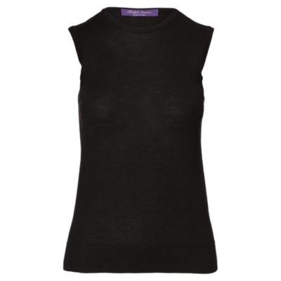 Ralph Lauren Cashmere Sleeveless Top Black