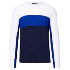 Ralph Lauren Rlx Golf Cotton-blend Crewneck Sweater Navy/sapphire Star/wht