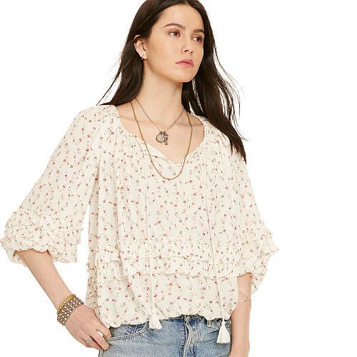 Ralph Lauren Denim & Supply Floral-print Boho Blouse Wayne Floral