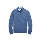 Ralph Lauren Cotton-blend Half-zip Pullover Derby Blue Heather
