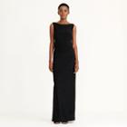 Ralph Lauren Lauren Sequined-back Jersey Gown Black-black Shine