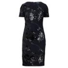 Ralph Lauren Sequined Mesh Dress Lh Nvy Shn/silv