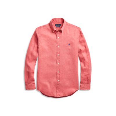 Ralph Lauren Slim Fit Ocean-wash Shirt Rustic Red