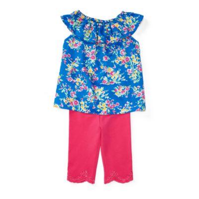Ralph Lauren Ruffled Top & Legging Set Blue Multi 3m