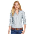 Ralph Lauren Women's Cotton Oxford Shirt Bsr Blue