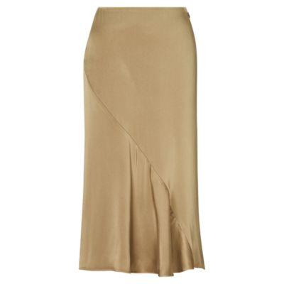 Ralph Lauren Rachelle Satin Skirt Olive