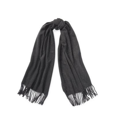 Ralph Lauren Cashmere-wool Muffler Scarf Antique Hthr