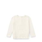 Ralph Lauren Pleated-hem Jersey Top Olympia Cream 3m