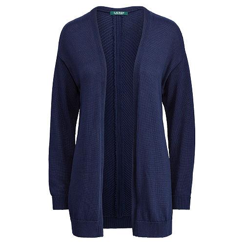 Ralph Lauren Lauren Cotton Open-front Cardigan True Indigo